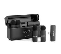 Boya BY-V4U USB-C Micrófonos Inalámbricos 4 Canales 2.4GHz 200m Cancelación de Ruido Negro
