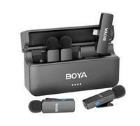 BOYA BY-V4U USB C Micrófono inalámbrico para Android, Mini micrófono Lavalier inalámbrico, 200 m de Alcance con cancelación de Ruido, para grabación de vídeo, podcasts, entrevistas.