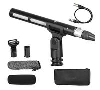 BOYA Escopeta Micrófono XLR, Profesional cardioide Mini Shotgun Condensador micrófono con 12-48 Phantom Power para grabación de cámara de vídeo