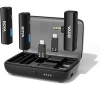 Boya BOYALINK Sistema de Micrófono Inalámbrico de Solapa Conector USB-C Lightning Y Trs 3,5mm Negro
