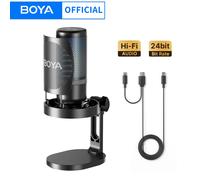 BOYA K3 Micrófono USB Dektop con cancelación de ruido/Gain/RGB para podcasting transmisión en vivo en iPhone Smartphone/PS4,5/Mac/PC BOYA K3
