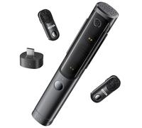 BOYA Magic 4 en 1 Transformable Micrófono Inalámbrico, Micro de Solapa/De Mano/Mesa/En Cámara Microfono Inalambrico para iPhone15/16/Android, Vlogging y Streaming(2TX+1RX)