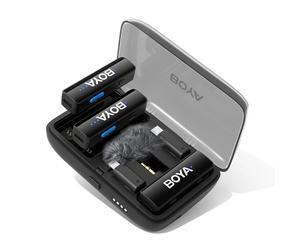 BOYA micrófono inalámbrico de Solapa, BOYALINK 2,4 GHz micrófono de Solapa para iPhone Android Smartphone DSLR Cámara Videocámara Tablet, Youtube Vlog Podcast Facebook Live Stream Tiktok