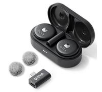 BOYA Micrófono Lavalier inalámbrico para USB C Android Smartphone Clip en micrófono para Tableta Tipo C, Mini micrófono de Solapa Externo para iPhone 15 para grabación de Video de Podcast, Youtube