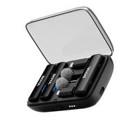 BOYA Micrófonos inalámbricos Lavalier para cámaras DSLR Android iPhone 15 tipo C Smartphone Cancelación de ruido, batería de 10 horas, micrófono de solapa con clip para transmisión en vivo, grabación