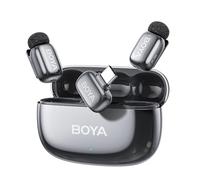 BOYA Mini 2 micrófono para teléfono móvil, 48 kHz/24 bits, 100 m, 30 h, USB-C Mini micrófono para iPhone 15 16 17 serie, Android, micrófono Lavalier inalámbrico, micrófono de solapa para vlogging