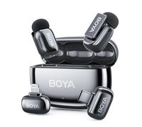 BOYA Mini 2 micrófonos inalámbricos Lavalier para iPhone 16/17 Android USB-C Plug, 2 Ultra Mini Mic con reducción de ruido, micrófono de solapa para Vlogging TikTok YouTube Creadores de contenido
