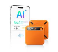 BOYA Notra AI Voice Recorder, Ambient/Phone Call/Bluetooth Capture, AI Transcription & Smart Summary, Support 140+ Languages, 64GB Storage, Magnetic Note Taker for Meetings,Lectures,Entreviews(Orange)