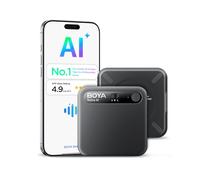 BOYA Notra - Grabadora de voz AI, captura de 3 modos: ambiente/llamada telefónica/Bluetooth, transcripción de IA y resumen inteligente, compatible con más de 140 idiomas, almacenamiento de 64 GB