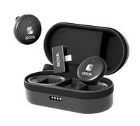 BOYA Omic-U Wireless Lavalier Microphone for USB-C Android Smartphone, iPhone15 Series,Magnetic Back Clip,Portable Charging Case,Plug Play Wireless Mini Lapel Mic