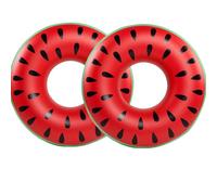 Boya Sandía, Anillo de Natación Boya de Verano Agua Juguete Boya Piscina Boya Natación Playa o Piscina Verano Juguete Hinchable (Red-2)