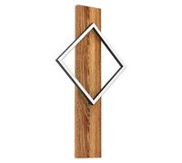 Boyal Aplique de pared LED (13 W, L x Al: 30,5 x 56 cm, Marrón, Blanco cálido)