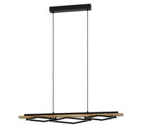 Boyal Lámpara colgante LED (29 W, L x An x Al: 110 cm x 40 mm x 110 cm, Marrón, Blanco cálido)