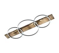 EGLO Lámpara LED de techo Boyal, negra, longitud 101 cm, madera, 3 luces.