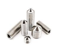 BOYALE 50pcs M5 M6 304 Stainless Steel Hex Hexagon Socket Allen Head Tapered End Grub Bolt Cone Point Set Screw (Color : 10mm, Size : 50pcs M6)
