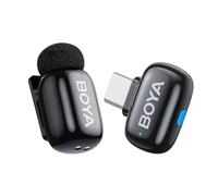 Boyamini micrófono inalámbrico de Solapa para Andriod USB C, Ultra Mini micrófono con AI Cambio de Voz, reducción de Ruido y el Caso de Carga, Clip de Metal en Mic TikTok Creadores de Contenido