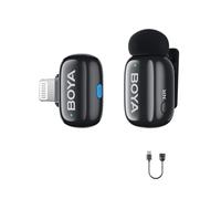 Boyamini Micrófono inalámbrico de Solapa para iPhone/iPad Mfi Certified Lightning Plug, AI Voice, Ultra Mini Micrófono para TikTok Youtube Vlog Podcast