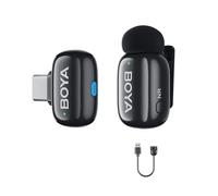BOYAMINI USB C Mini micrófono inalámbrico para Android PC, reducción de Ruido, micrófono de Solapa para grabaciones de Youtube, Podcast, Facebook, Tiktok Vlogging