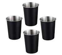 BOYANDM 4pcs Effective Stainless Steel Tumblers Functional Kids Stainless Steel Drinking Cups Rusts Resistant Metal Tumblers Durable Drinking Cups