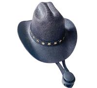 BOYANDM Bonito sombrero de vaquero con estrella, ajustable, accesorios divertidos para fotos de Halloween, accesorios de fotos, decoraciones de cosplay, sombrero divertido