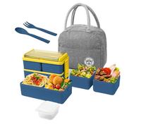 BOYANDM Fiambrera portátil para comida, calentador de alimentos portátil, contenedor de almacenamiento de alimentos, adecuado para comidas y aperitivos, lonchera para estudiantes