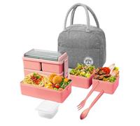 BOYANDM Fiambrera portátil para comida, calentador de alimentos portátil, contenedor de almacenamiento de alimentos, adecuado para comidas y aperitivos, lonchera para estudiantes