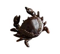 BOYANDM Figura de cangrejos que cambian de color, hecha a mano, de resina, estatua de animales, adorno de té, decoración de ceremonia de té, abalorio de riqueza Fengshui