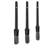 BOYANDM Juego de 3 cepillos para detalles de coche, kit de limpieza para limpiar el salpicadero interior y exterior, cepillos para detalles exteriores
