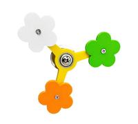 BOYANDM Molino de viento giratorio colorido para pájaros que fomenta el ejercicio, masticar, jugar y explorar, jaula, actividad, molinillo de viento de flores