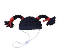 BOYANDM Sombrero de pájaro con correa elástica ajustable para la barbilla, sombreros de hámsteres, gorro de punto divertido con trenzas verticales para mascotas pequeñas, sombrero de pájaro, disfraz