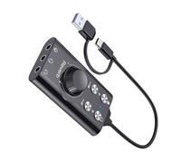 BOYANDM USB 7.1 Channel PC Mobile External Sound Interfaces Plugs and Play Operations Studio Quality USB Interfaces