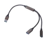 BOYANDM USB3.0 Double Female Splitter Cable 5Gbps Data Transfer Enhances Connection and Quick Charging on Laptops USB Female Hub