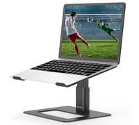 BoYata Soporte para Portátil, Ventilado de Altura Ajustable Soporte para Computadora Portátil Compatible con MacBook Pro/Air de 10-17'', HP, DELL, Samsung, Acer - Negro