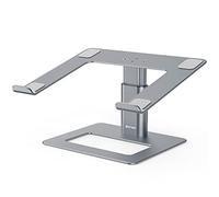 BoYata Soporte para Portátil, Ventilado de Altura Ajustable Soporte para Computadora Portátil Compatible con MacBook Pro/Air de 10-17'', HP, DELL, Samsung, Acer - Gris