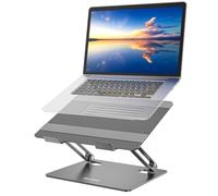 BoYata Soporte Portátil, Soporte Ergonómico Ajustable para Computadora Portátil, Laptop Stand Compatible con MacBook Pro, HP, DELL, Acer, Computadoras Portátiles de 10-15"-Gris
