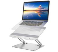 BoYata Soporte Portátil, Soporte Ergonómico Ajustable para Computadora Portátil, Laptop Stand Compatible con MacBook Pro, HP, DELL, Lenovo, Computadoras Portátiles de 10-15" (Plateado)