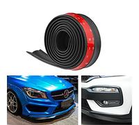 BoYeeBo Universal Car Parachoques Delantero Protector Autoadhesivo Auto Splitter Body Spoiler Falda Goma Parachoques Labio Trim Spoiler, 2.5M/8.2ft, Negro