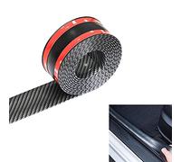 BoYeeBo uniwersalne osłony drzwi samochodu z włókna węglowego Protector, samoprzylepna naklejka na próg drzwi samochodu do samochodu ciężarówka suv (Czarna, 3 × 250 cm / 1,2 × 98,4 cala (szer. × dł.))