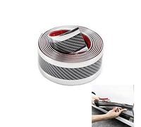 BoYeeBo uniwersalne osłony drzwi samochodu z włókna węglowego Protector, samoprzylepna naklejka na próg drzwi samochodu do samochodu ciężarówka suv (srebrna, 5 × 250 cm / 2 × 98,4 cala (szer. × dł.))