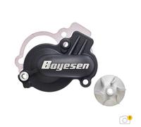Boyesen Kit de tapa de bomba de agua SuperCooler + impulsor - Negro, negro