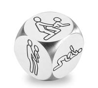 Boyfriend Day Valentine's Day Men's Original Gifts Anniversary Steel Decision Dice Gifts for Women Men Couple - Silver Stainless Steel Hexahedron Dice - Boyfriend Girlfriend Funny Present (1PC)