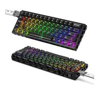 BOYI H60Pro - Teclado de interruptor magnético de disparo rápido de aluminio hueco, efecto Hall, tasa de sondeo 8K, RGB, 60%, con cable, compacto, 0.01 mm, accionamiento ajustable, teclado para juegos
