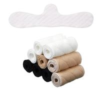 Boyiee 9 Forros de Sudor Debajo de Senos Pecho Sujetador de Algodón Reutilizables Almohadillas Absorbentes de Sudor (Blanco, Desnudo, Negro,Talla M)