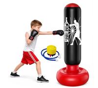BOYIFEIJIE Saco de boxeo hinchable para niños, 160 cm, saco de boxeo con bomba, para karate, taekwondo, kickboxing, entrenamiento de coordinación y confianza, regalo para niños y niñas de 6 a 12 años