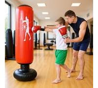 BOYIFEIJIE Saco de boxeo hinchable para niños, 160 cm, saco de boxeo de pie con bomba, para karate, taekwondo, kickboxing, entrenamiento de coordinación y confianza, regalo para niños y niñas de 6 a