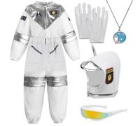 Boyigog Disfraz de astronauta para niños, unisex, mono espacial, disfraz de astronauta RolePlay, disfraz para niños y niñas, cosplay BestCarnival Party Favours (4-12 años)