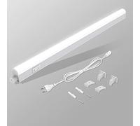 BOYIR LED Cocina Bajo Mueble con Interruptor 14W(1400LM), Luz de Armario 88.6 cm Barra LED Blanca Neutra 4000K, Super Brillante Luz LED de Cocina para Gabinete, Garaje, Pasillo, Cocina, Escalera