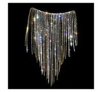 BoyKETER BIKINI CHEIN borla Rhinestone Cuerpo cadena arnés para las mujeres Estadísticas Cristal brillante Ropa interior joyería Bikini sujetador cintura cadena Cuerpo accesorio para mujeres y niñas