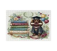 Boykin Spaniel Dog Congrats Grad - Rompecabezas de 300 piezas, libro de graduación, rompecabezas de madera, clase de 2026, decoración de patrón para entretenimiento en casa