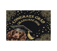 Boykin Spaniel Dog Congrats Grad - Rompecabezas de 300 piezas para adultos, rompecabezas de madera con tapa de diploma de cachorro, decoración impresa clase de 2026 para entretenimiento creativo